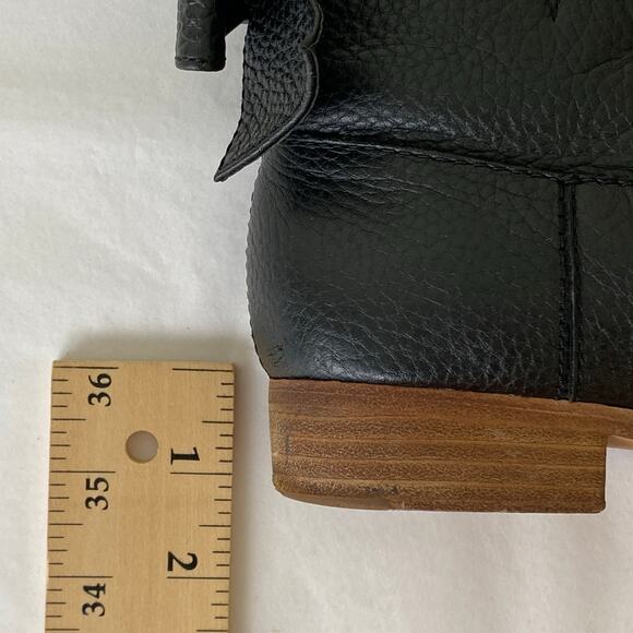 Kate Spade Prospect Bow Ankle Boots Size 8.5 Black Leather Flat Booties *fair - Picture 13 of 14